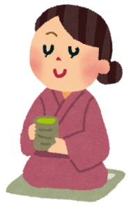 お茶を飲む女性seiso